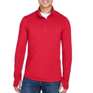 Marmot Half Zip Pullover Mens LARGE Red Harrier Performance Stretch Co. Logo NEW